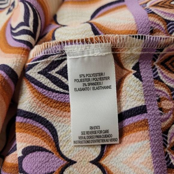 Maison Tara Peacock Geometric Abstract Maxi Dress sz 10 - Picture 8 of 10